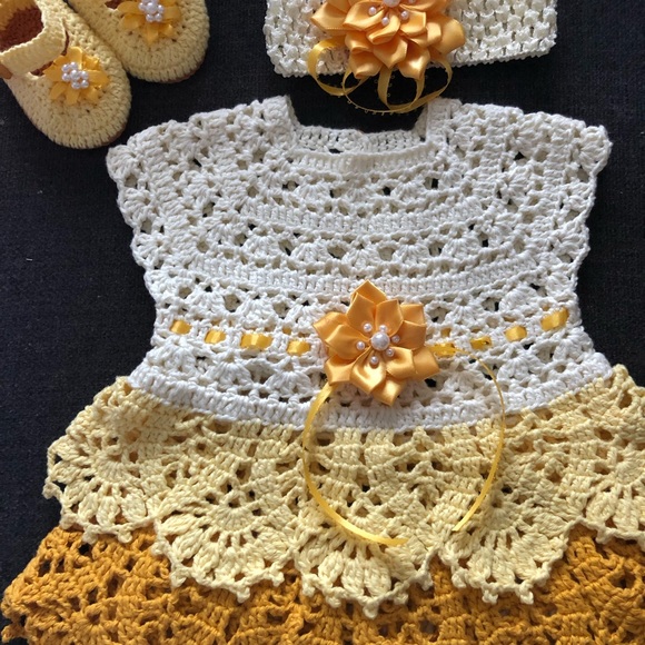 Crochet baby girl dress. - Picture 2 of 2